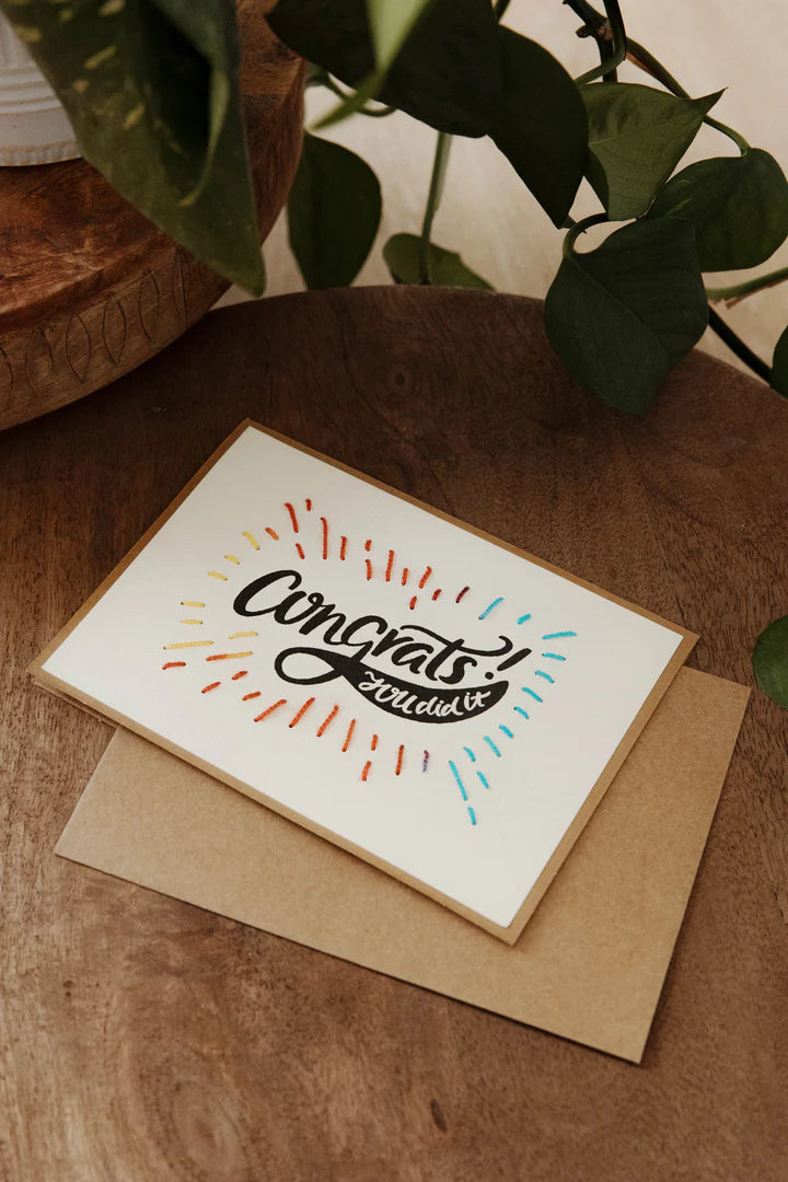 "Congrats You Did It" Greeting Card (4 pack)
